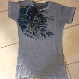 ISO of this, Sinful gray shirt, with a skeleton lady. Size M.